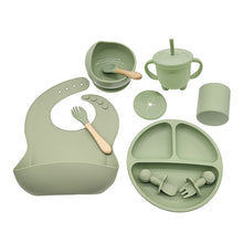 Load image into Gallery viewer, Children's Feeding Silicone Dinner Plate Set