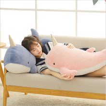 Load image into Gallery viewer, Narwhal pillow is soft and cute
