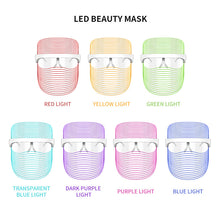 Load image into Gallery viewer, 7 Color LED Mask Red Light Therapy Skin Rejuvenation Massager Beauty Home Skin Face Whitening Anti Aging SPA Device