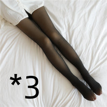 Load image into Gallery viewer, Fake Translucent Plus Size Leggings Fleece Lined Tights Fall And Winter Warm Fleece Pantyhose Women Fleece Lined Pantyhose Thermal Winter Tights