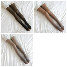 Load image into Gallery viewer, Fake Translucent Plus Size Leggings Fleece Lined Tights Fall And Winter Warm Fleece Pantyhose Women Fleece Lined Pantyhose Thermal Winter Tights