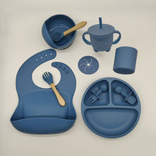 Load image into Gallery viewer, Children's Feeding Silicone Dinner Plate Set