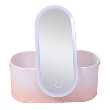 Load image into Gallery viewer, Storage Box LED Makeup Mirror Portable Portable Travel Makeup Organizer Carrying Box With Mirror LED