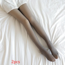 Load image into Gallery viewer, Fake Translucent Plus Size Leggings Fleece Lined Tights Fall And Winter Warm Fleece Pantyhose Women Fleece Lined Pantyhose Thermal Winter Tights