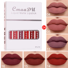 Load image into Gallery viewer, 6 Boxes Of Matte Non-stick Cup Waterproof Lipstick Long Lasting Lip Gloss