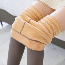 Load image into Gallery viewer, Fake Translucent Plus Size Leggings Fleece Lined Tights Fall And Winter Warm Fleece Pantyhose Women Fleece Lined Pantyhose Thermal Winter Tights