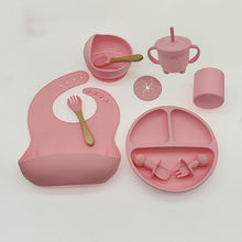 Load image into Gallery viewer, Children's Feeding Silicone Dinner Plate Set
