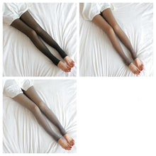 Load image into Gallery viewer, Fake Translucent Plus Size Leggings Fleece Lined Tights Fall And Winter Warm Fleece Pantyhose Women Fleece Lined Pantyhose Thermal Winter Tights