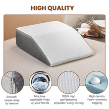 Load image into Gallery viewer, Wedge Pillow, Body Pillow , White& Grey