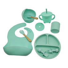Load image into Gallery viewer, Children's Feeding Silicone Dinner Plate Set
