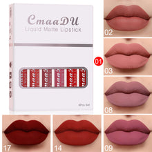 Load image into Gallery viewer, 6 Boxes Of Matte Non-stick Cup Waterproof Lipstick Long Lasting Lip Gloss