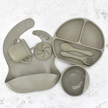 Load image into Gallery viewer, Food Grade Silicone Feeding Cutlery Set Children's Dinner Plate
