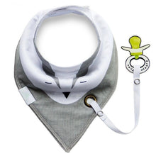 Load image into Gallery viewer, Bib with Pacifier Clip
