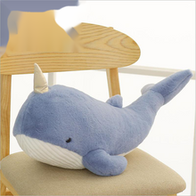 Load image into Gallery viewer, Narwhal pillow is soft and cute
