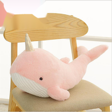 Load image into Gallery viewer, Narwhal pillow is soft and cute
