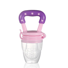 Load image into Gallery viewer, Baby Food Feeder with Pacifier Clip Holder Infant Baby Teether Fruit Feeder Pacifier Infant Food Pacifier Silicone Teething Toys
