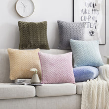 Load image into Gallery viewer, Flannel Solid Color Throw Pillow Sofa Cover Cushion Cover Nordic Style Simple Style
