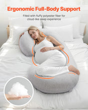 Load image into Gallery viewer, Pregnancy Pillow, C-Shaped Full Body Maternity Pillow For Sleeping, Ultra-Soft And Breathable Pregnant Support Pillows With Removable &amp; Washable Cover, Perfect For Back, Belly, Hip, Legs Relief

