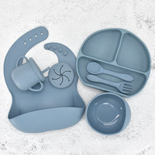 Load image into Gallery viewer, Food Grade Silicone Feeding Cutlery Set Children's Dinner Plate
