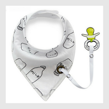 Load image into Gallery viewer, Bib with Pacifier Clip
