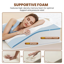 Load image into Gallery viewer, Wedge Pillow, Body Pillow , White&amp; Grey

