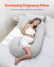 Load image into Gallery viewer, Pregnancy Pillow, C-Shaped Full Body Maternity Pillow For Sleeping, Ultra-Soft And Breathable Pregnant Support Pillows With Removable &amp; Washable Cover, Perfect For Back, Belly, Hip, Legs Relief
