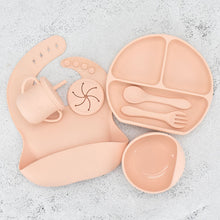 Load image into Gallery viewer, Food Grade Silicone Feeding Cutlery Set Children's Dinner Plate
