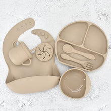 Load image into Gallery viewer, Food Grade Silicone Feeding Cutlery Set Children's Dinner Plate
