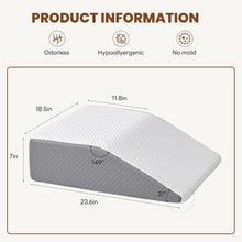 Load image into Gallery viewer, Wedge Pillow, Body Pillow , White&amp; Grey
