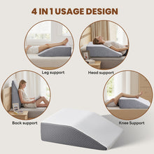 Load image into Gallery viewer, Wedge Pillow, Body Pillow , White&amp; Grey
