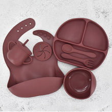 Load image into Gallery viewer, Food Grade Silicone Feeding Cutlery Set Children's Dinner Plate
