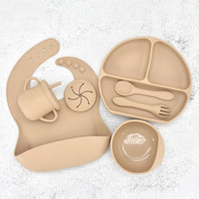 Load image into Gallery viewer, Food Grade Silicone Feeding Cutlery Set Children's Dinner Plate
