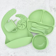 Load image into Gallery viewer, Food Grade Silicone Feeding Cutlery Set Children's Dinner Plate
