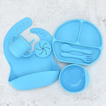 Load image into Gallery viewer, Food Grade Silicone Feeding Cutlery Set Children's Dinner Plate

