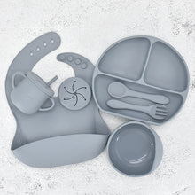 Load image into Gallery viewer, Food Grade Silicone Feeding Cutlery Set Children's Dinner Plate
