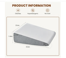 Load image into Gallery viewer, Wedge Pillow, Body Pillow , White&amp; Grey
