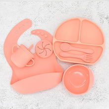 Load image into Gallery viewer, Food Grade Silicone Feeding Cutlery Set Children's Dinner Plate
