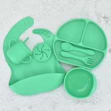 Load image into Gallery viewer, Food Grade Silicone Feeding Cutlery Set Children's Dinner Plate
