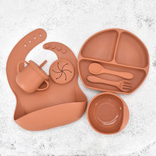 Load image into Gallery viewer, Food Grade Silicone Feeding Cutlery Set Children's Dinner Plate
